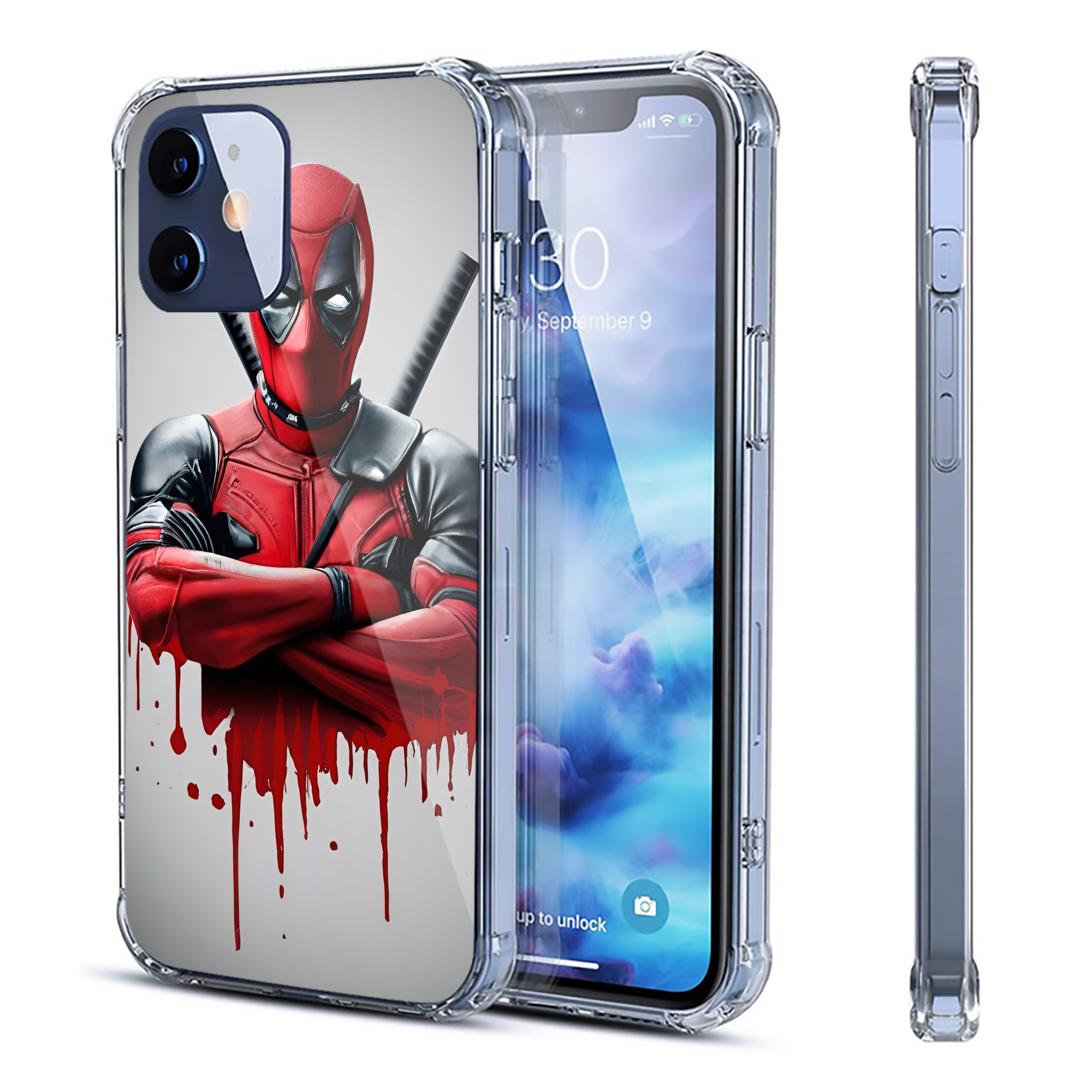 （画像用） Deadpool デッドプール 【iPhone 12シリーズ対応】透明スマホケース（クリアソフトケース）